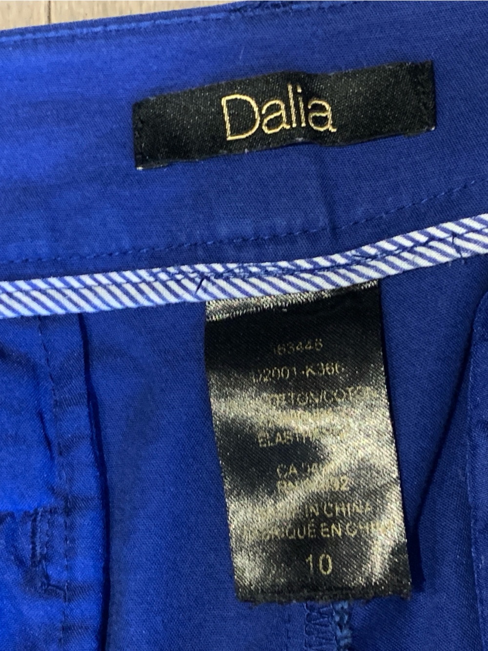 Dalia Royal Blue Cropped Straight Leg Pants Size 10 - Picture 8 of 15
